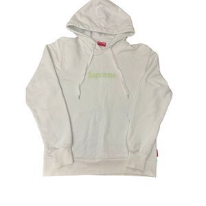 Supreme Spain Box Logo Hooded Sweatshirt Stone Hoodie White M